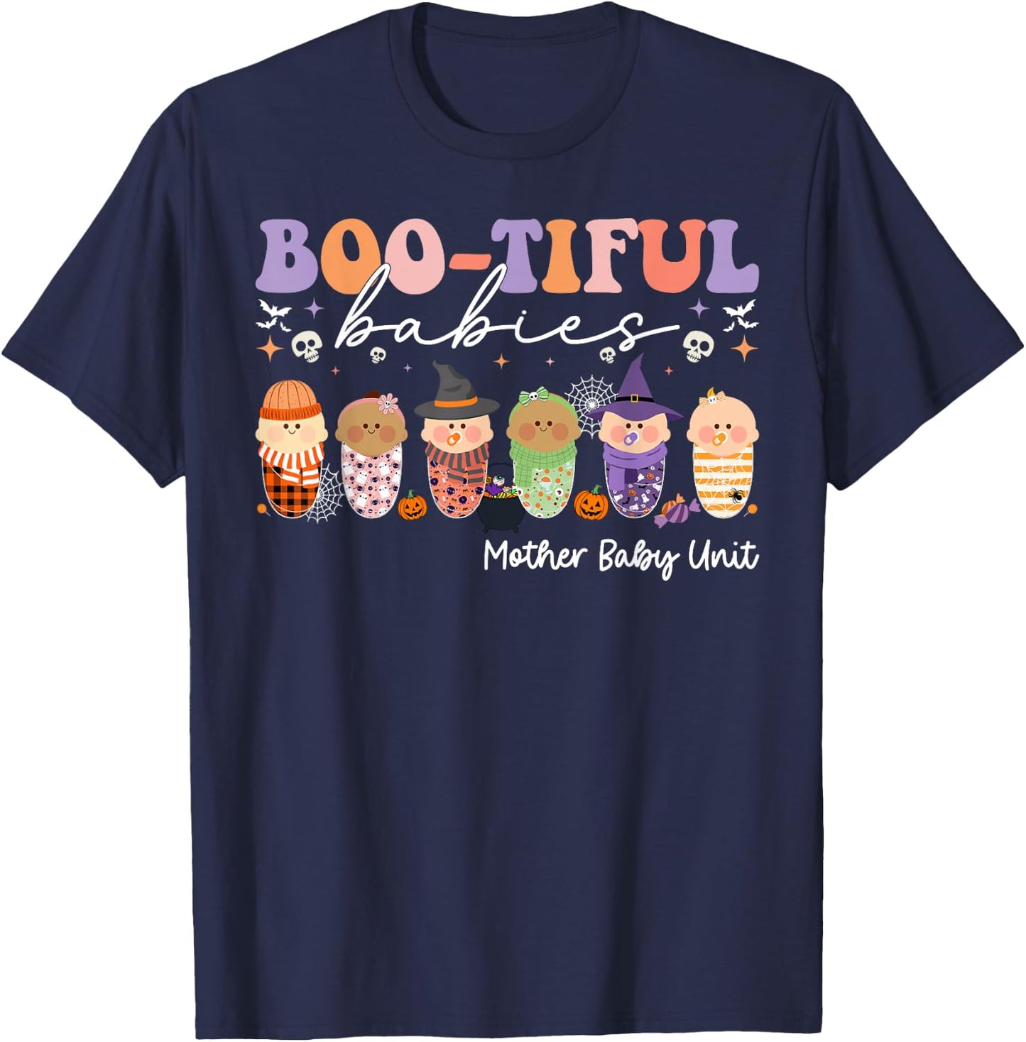 Bootiful Babies Mother Baby Unit Spooky Halloween T-Shirt - T-Shirt | Navy