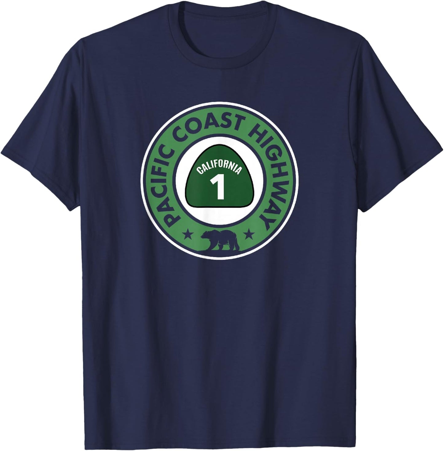 PCH Shirt California 1 Pacific Coast Highway Souvenir Gift T-Shirt - T-Shirt | Navy