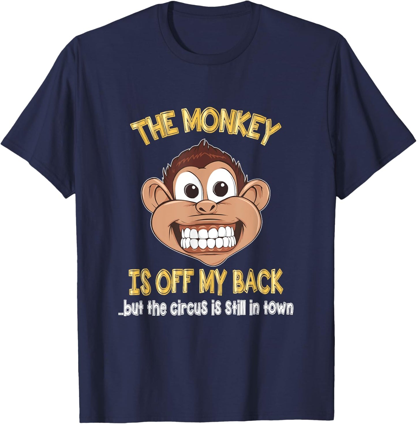 AA Recovery The Monkey Is Off My Back T-Shirt - T-Shirt | Navy