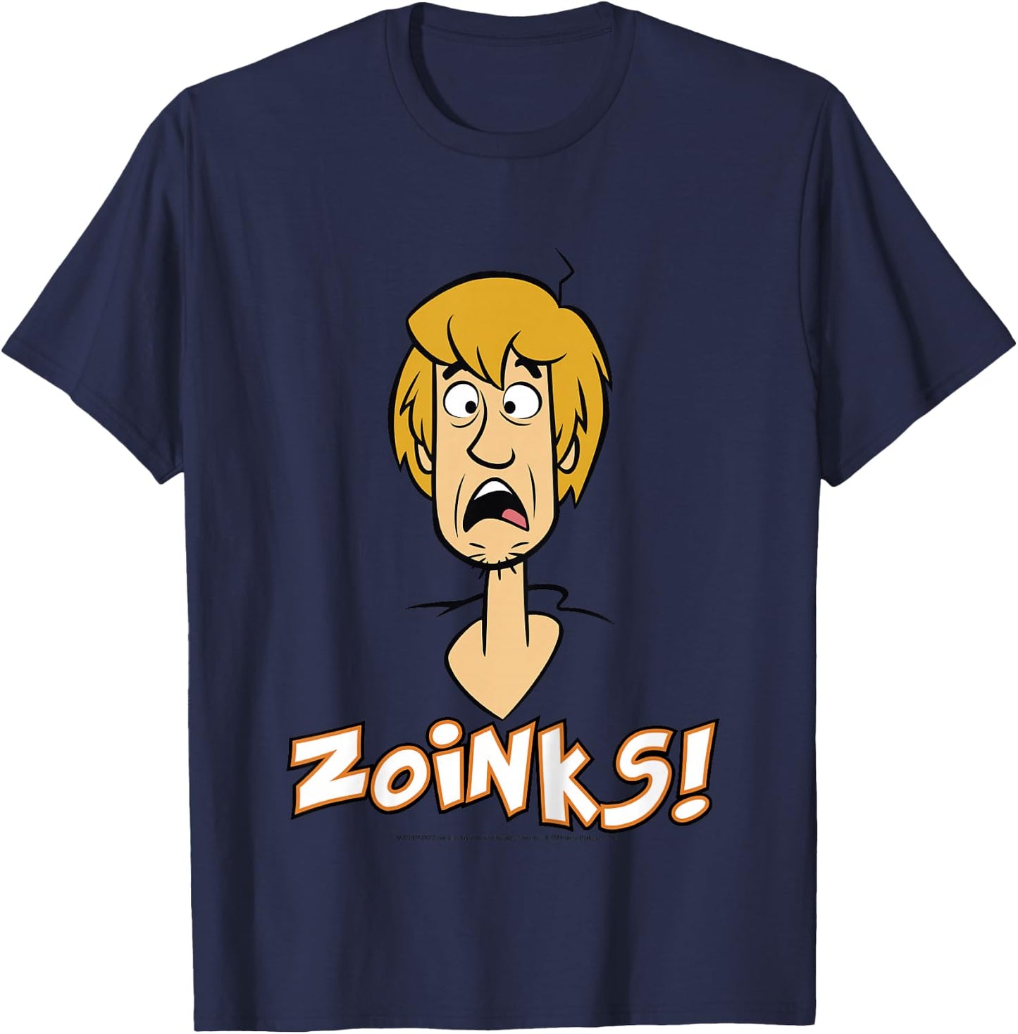 Kids Scooby-Doo Shaggy Scared Zoinks Portrait T-Shirt - T-Shirt | Navy