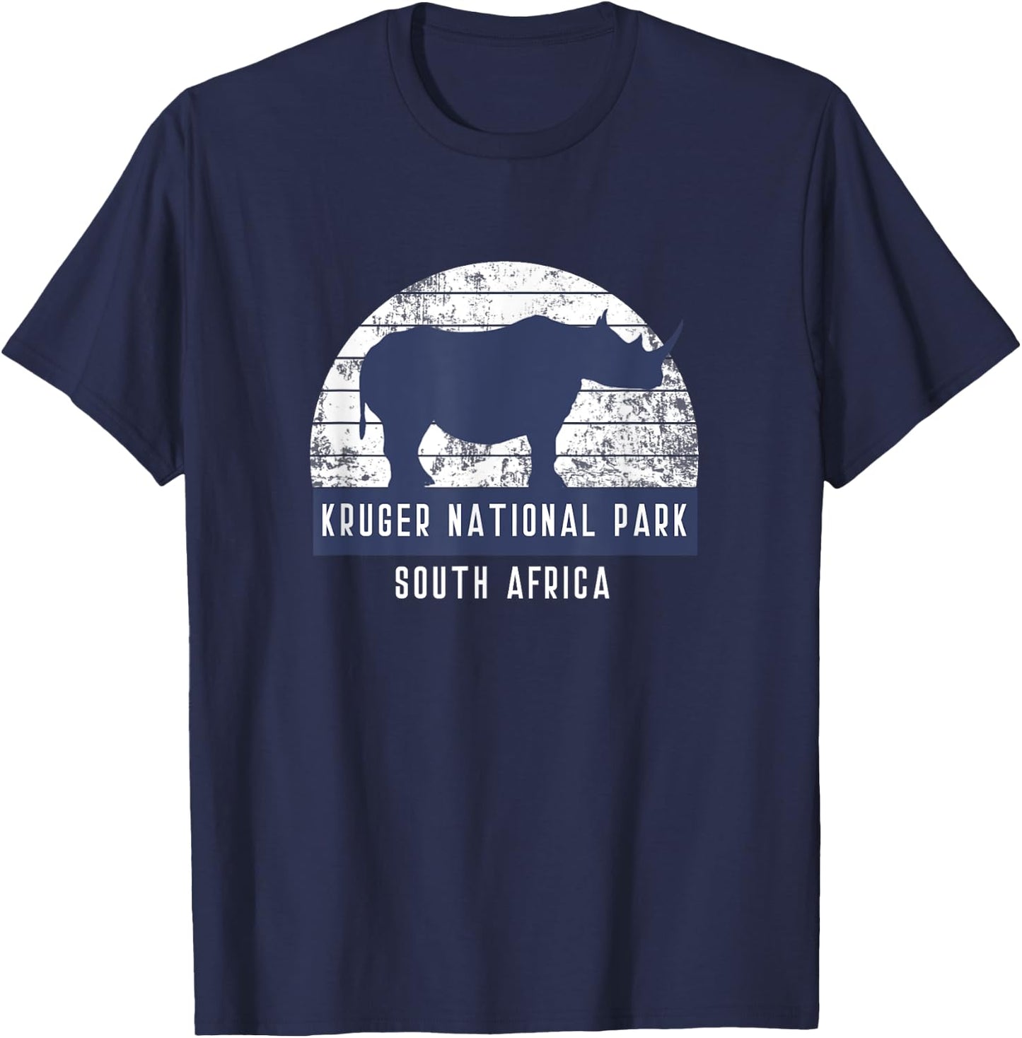 Men's Rhino South African Safari National Park T Shirt T-Shirt - T-Shirt | Navy