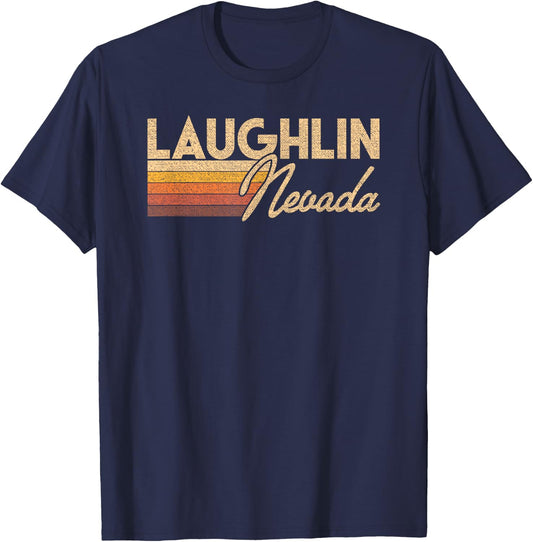 80s Style Laughlin Nevada T-Shirt - T-Shirt | Navy