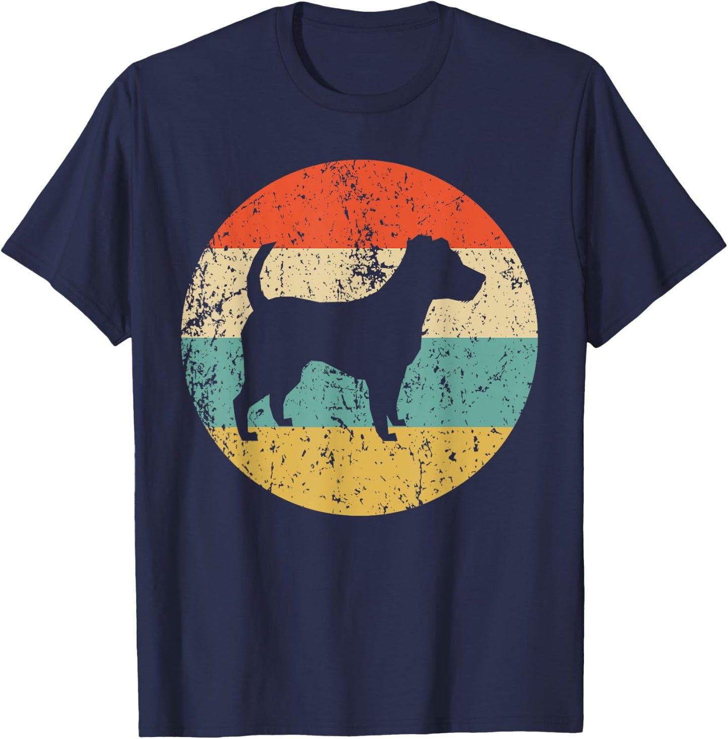 Jack Russell Terrier Shirt - Vintage Retro Dog T-Shirt - T-Shirt | Navy