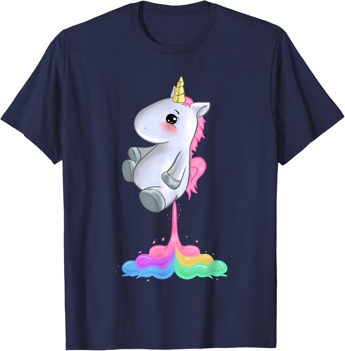Unicorn Fart Funny Unicorn Shirt Women Girls Unicorn Gift T-Shirt - T-Shirt | Navy