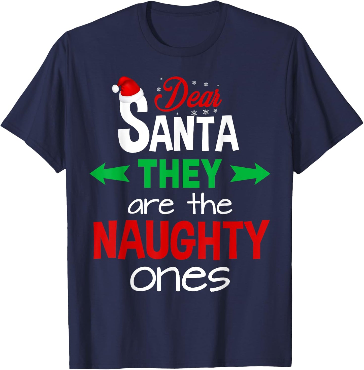 Christmas Pajama Shirt Kids Dear Santa They Are Naughty Ones T-Shirt - T-Shirt | Navy