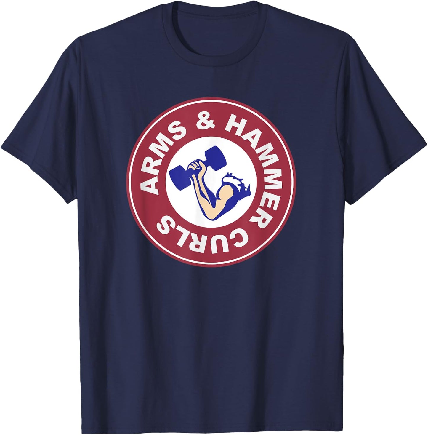 Arms & Hammer Curls T-Shirt - T-Shirt | Navy