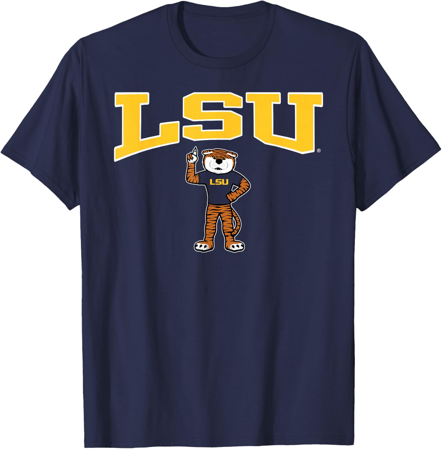 LSU Tigers Mike Purple Officially Licensed T-Shirt - T-Shirt | Navy
