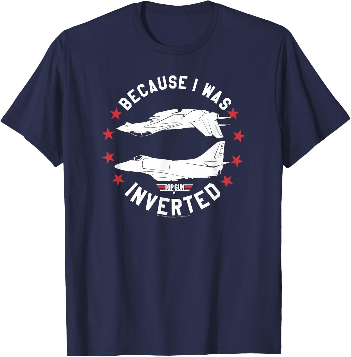 Top Gun Inverted Fighter Pilot Action Movie T-Shirt - T-Shirt | Navy