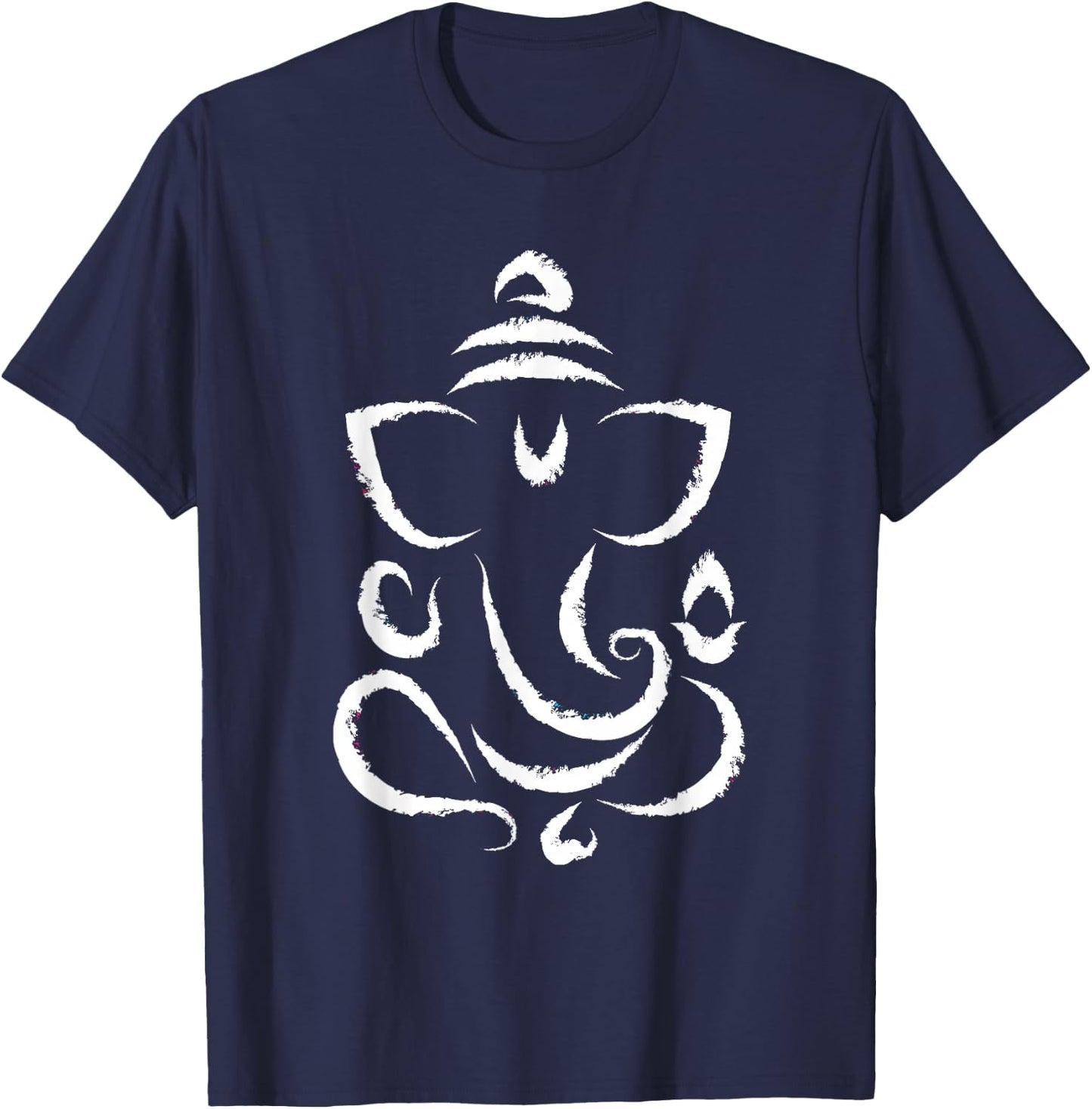 Yoga Hindu Indian Meditation Deepavali Diwali Rangoli Ganesh T-Shirt - T-Shirt | Navy