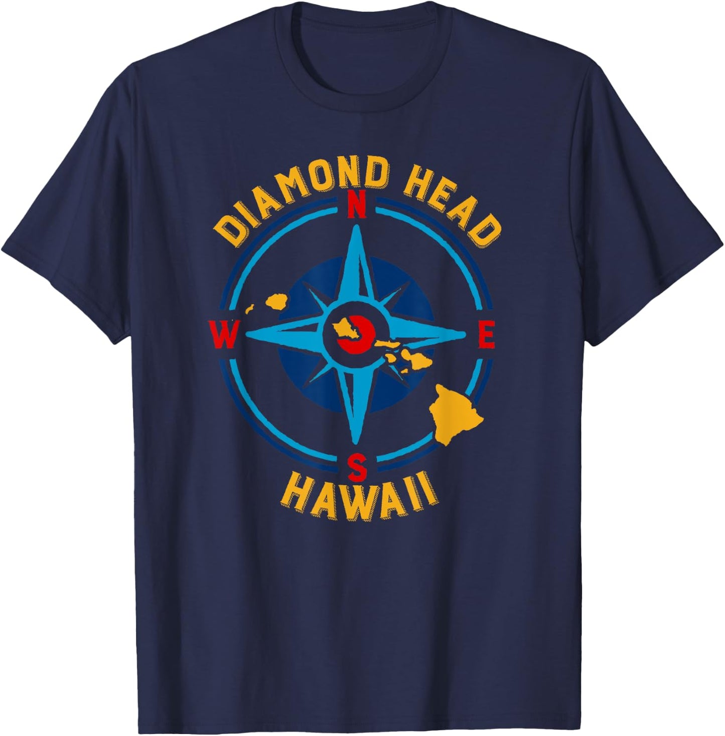 Diamond Head Hawaii Compass Rose T-Shirt - T-Shirt | Navy