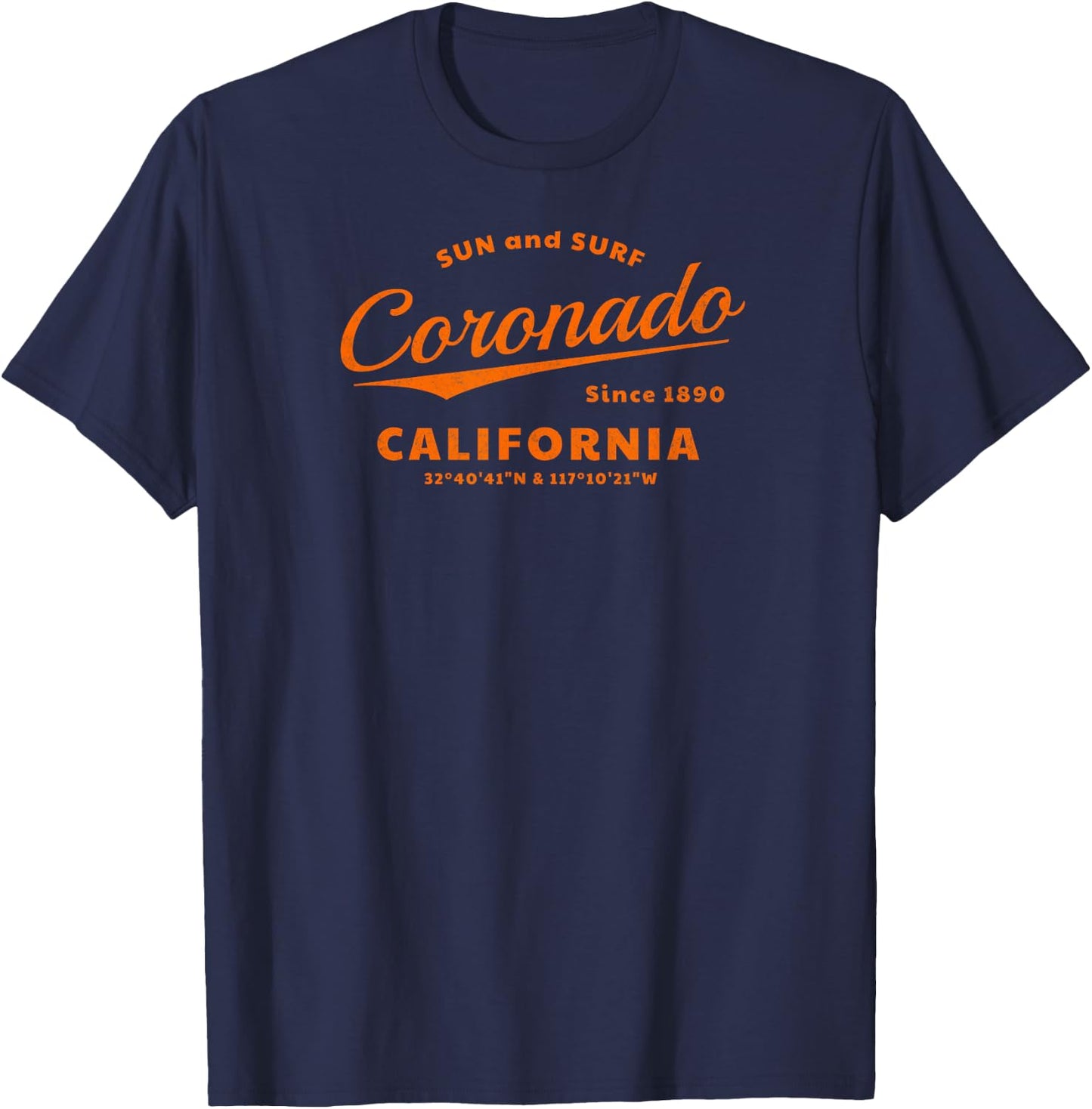 Coronado California Surf and Sun T-Shirt - T-Shirt | Navy