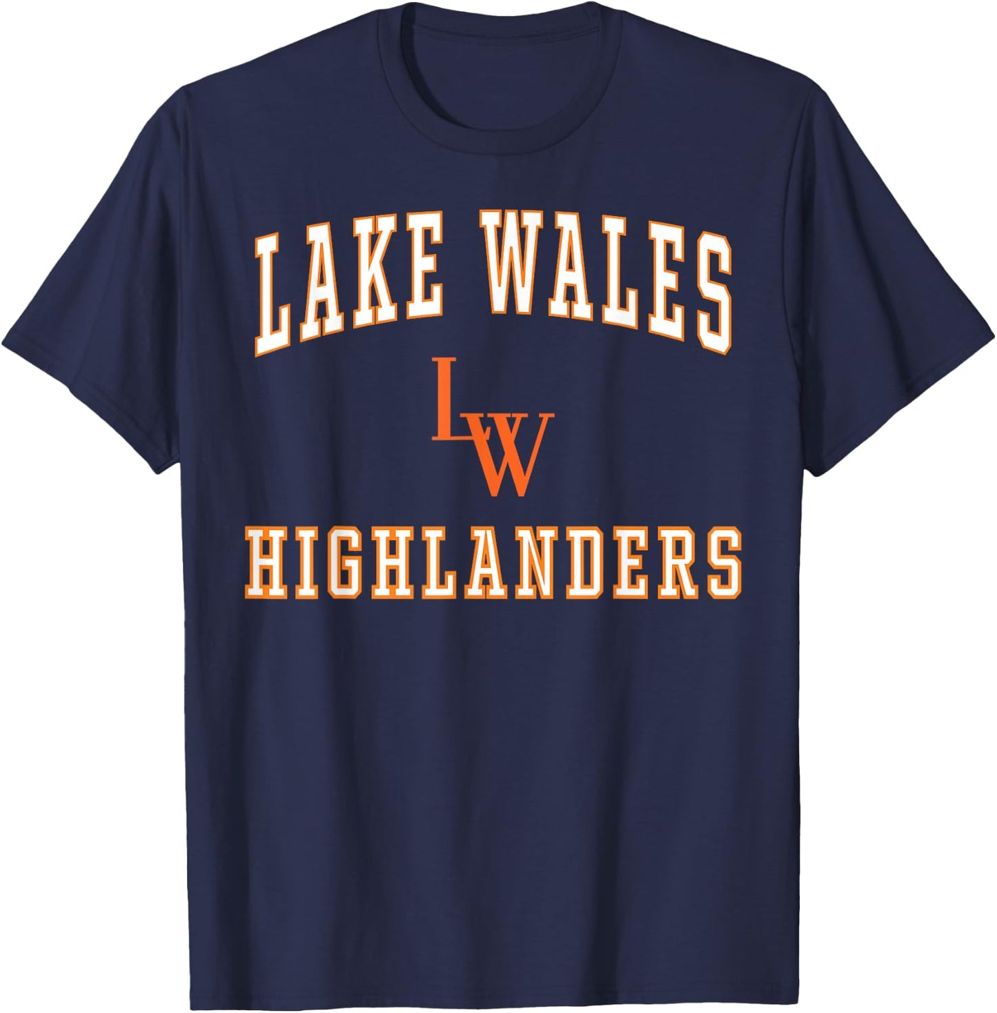 Lake Wales High School Highlanders C1 T-Shirt - T-Shirt | Navy