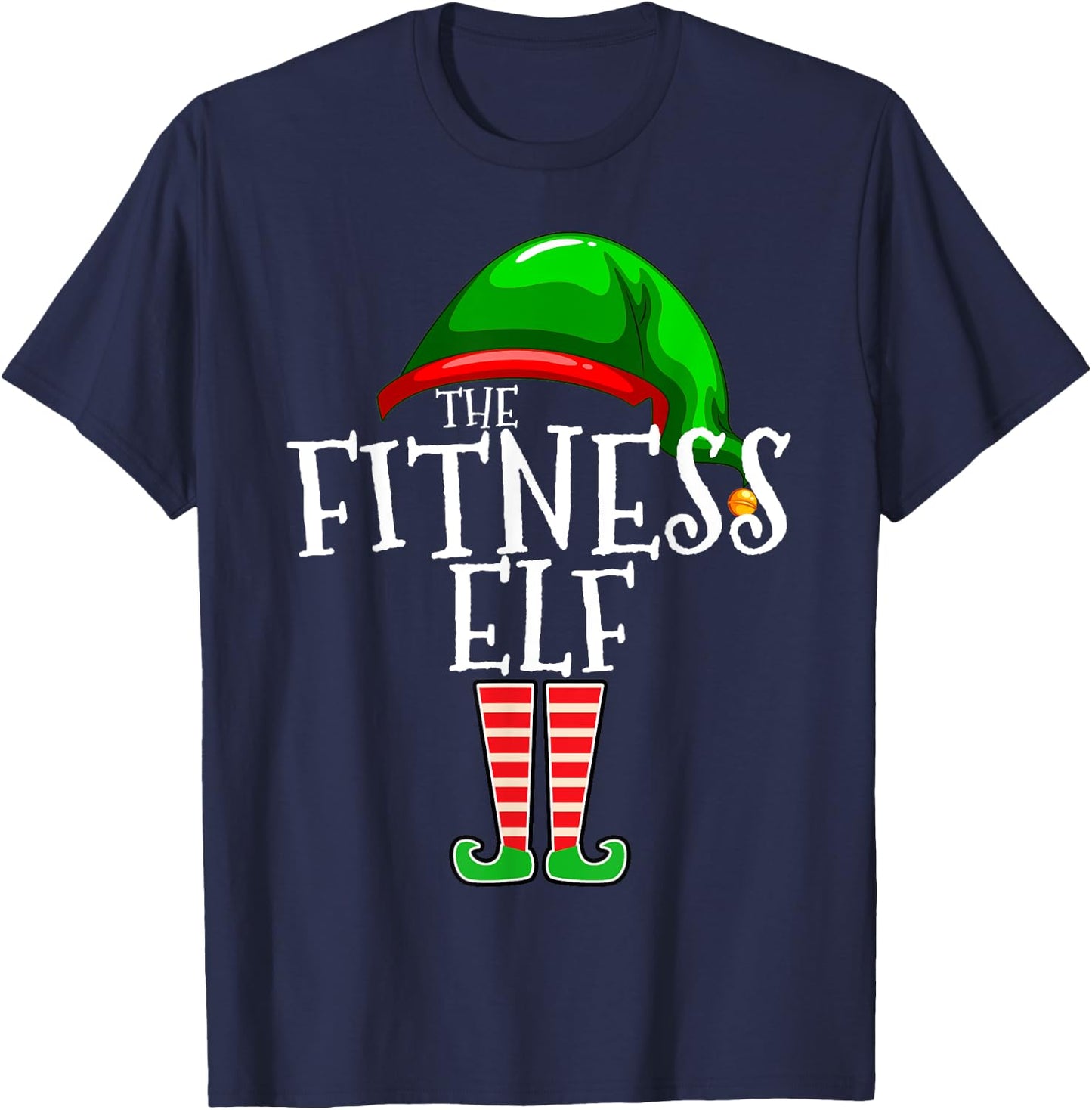 Fitness Elf Group Matching Family Christmas Gift Set Workout T-Shirt - T-Shirt | Navy