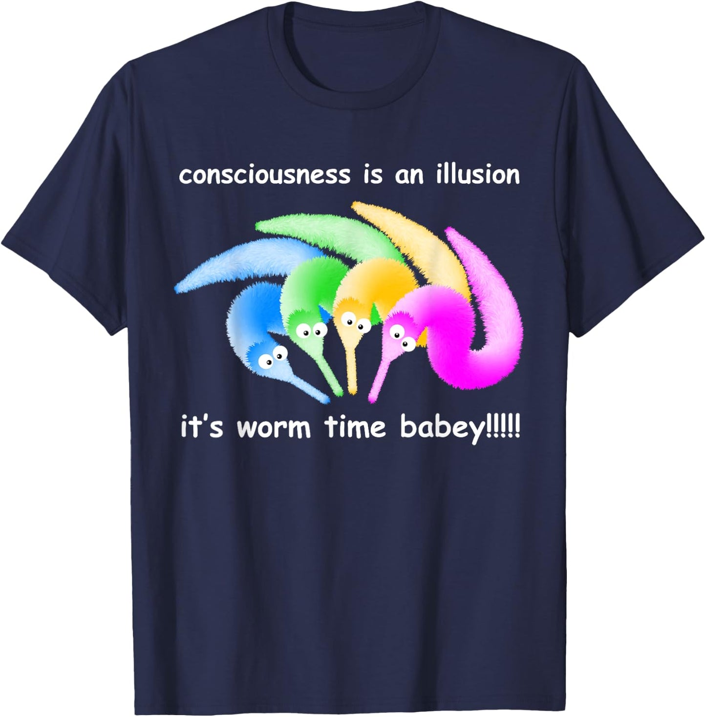 Death is Inevitable Magic Worm on a String Meme T-Shirt - T-Shirt | Navy