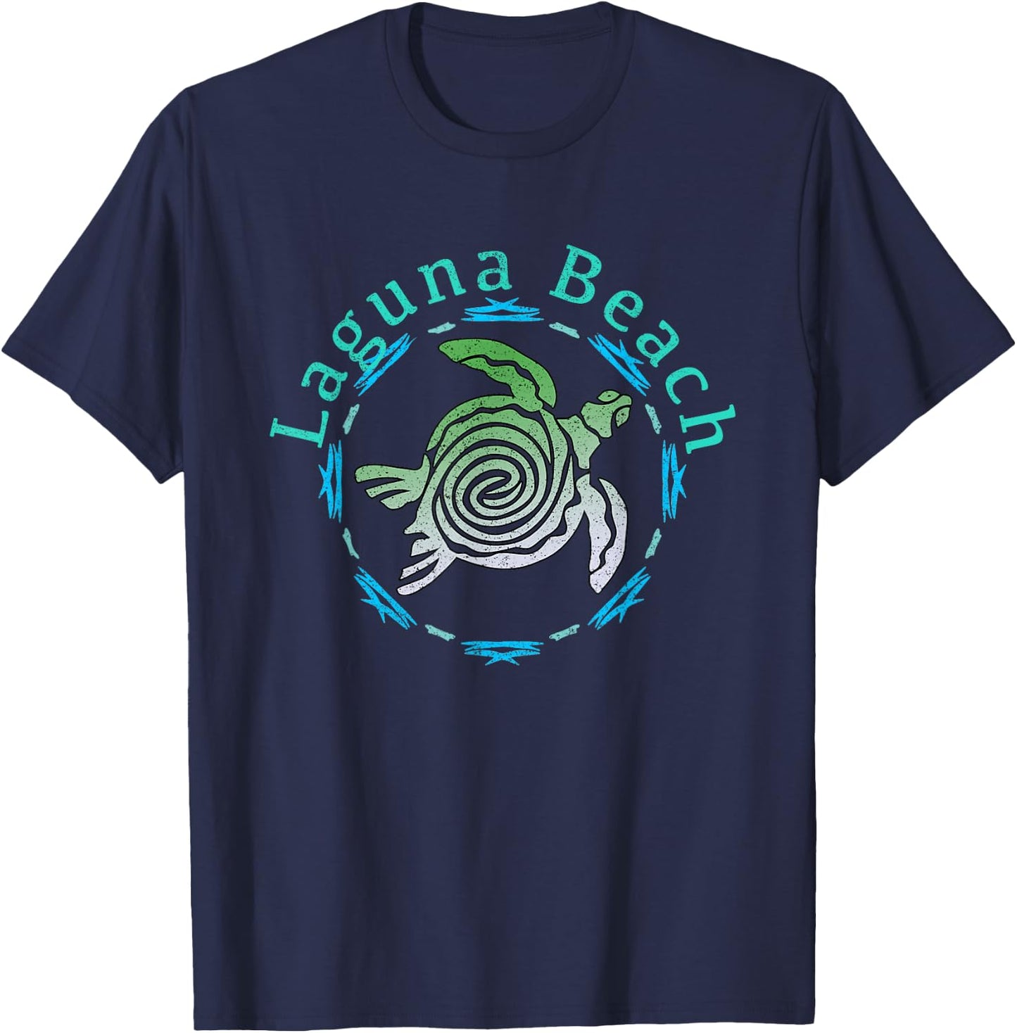 Laguna Beach Vintage Tribal Turtle T-Shirt - T-Shirt | Navy