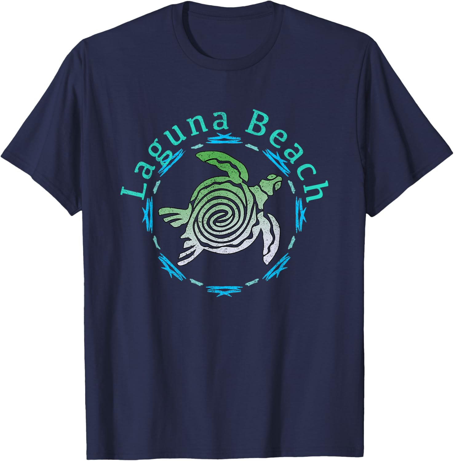 Laguna Beach Vintage Tribal Turtle T-Shirt - T-Shirt | Navy