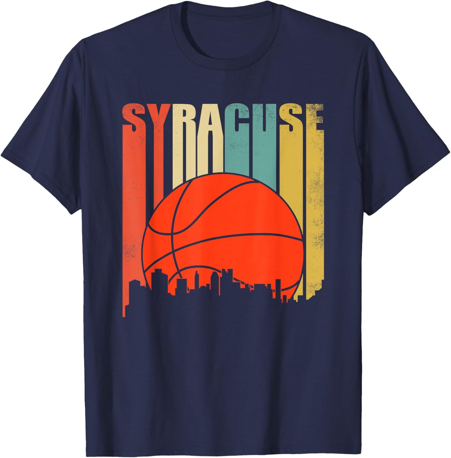 Vintage Syracuse Basketball Shirt New York T-Shirt - T-Shirt | Navy