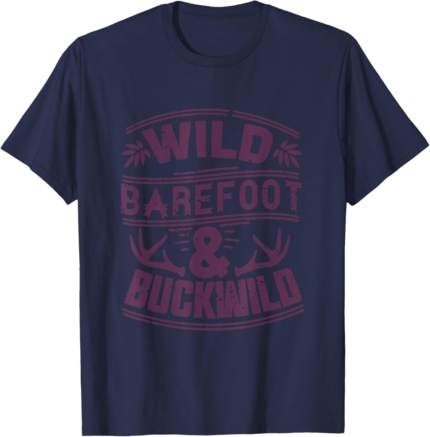 Wild Barefoot & Buckwild Country Southerner Deep South T-Shirt - T-Shirt | Navy