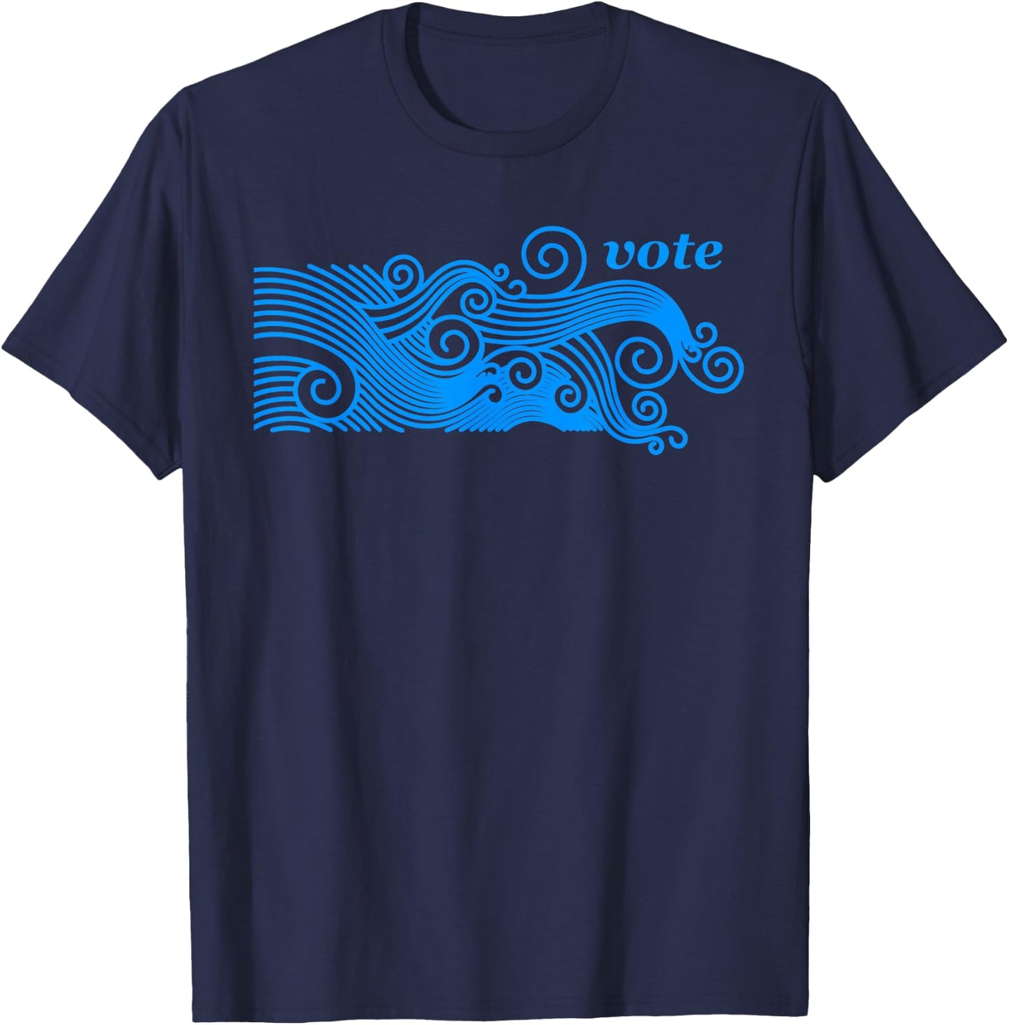Vote | Blue Wave Political Civic Action T-Shirt - T-Shirt | Navy