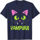 Vampire Cat Vampire Halloween Costume Men Women Kids T-Shirt - T-Shirt | Navy