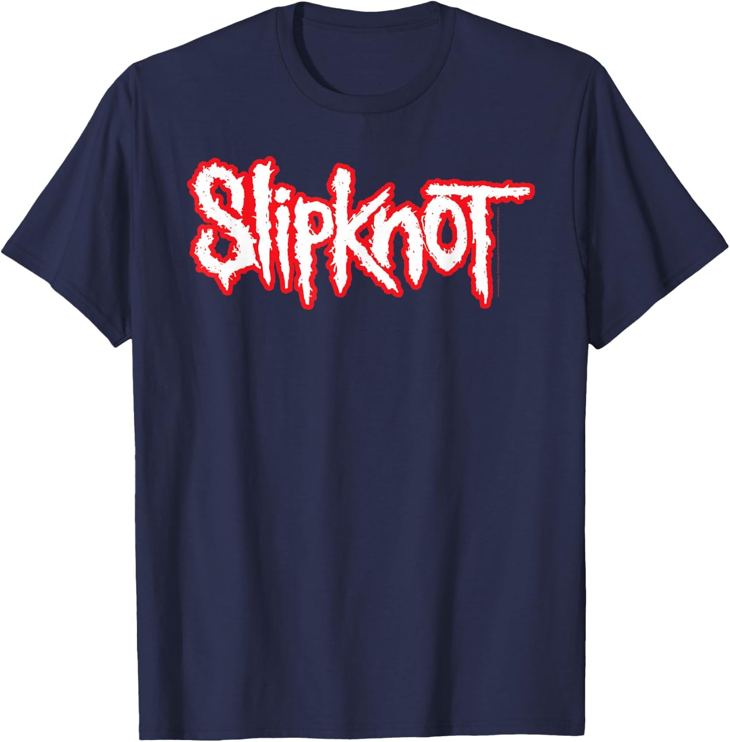 Slipknot Official Basic Logo Short Sleeve T-Shirt - T-Shirt | Navy