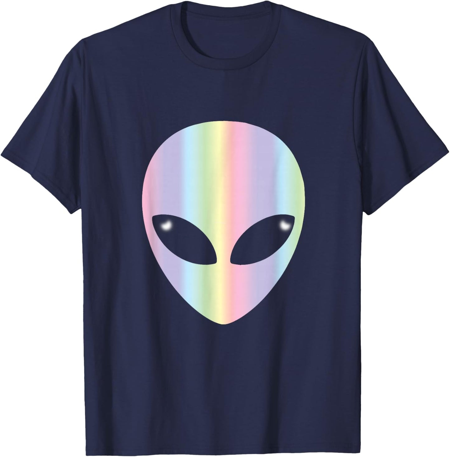 Alien Head T Shirt-Colorful Alien T-Shirt - T-Shirt | Navy