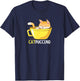 Funny Cat Catpuccino Cappuccino Coffee Cute Kitten Design T-Shirt - T-Shirt | Navy