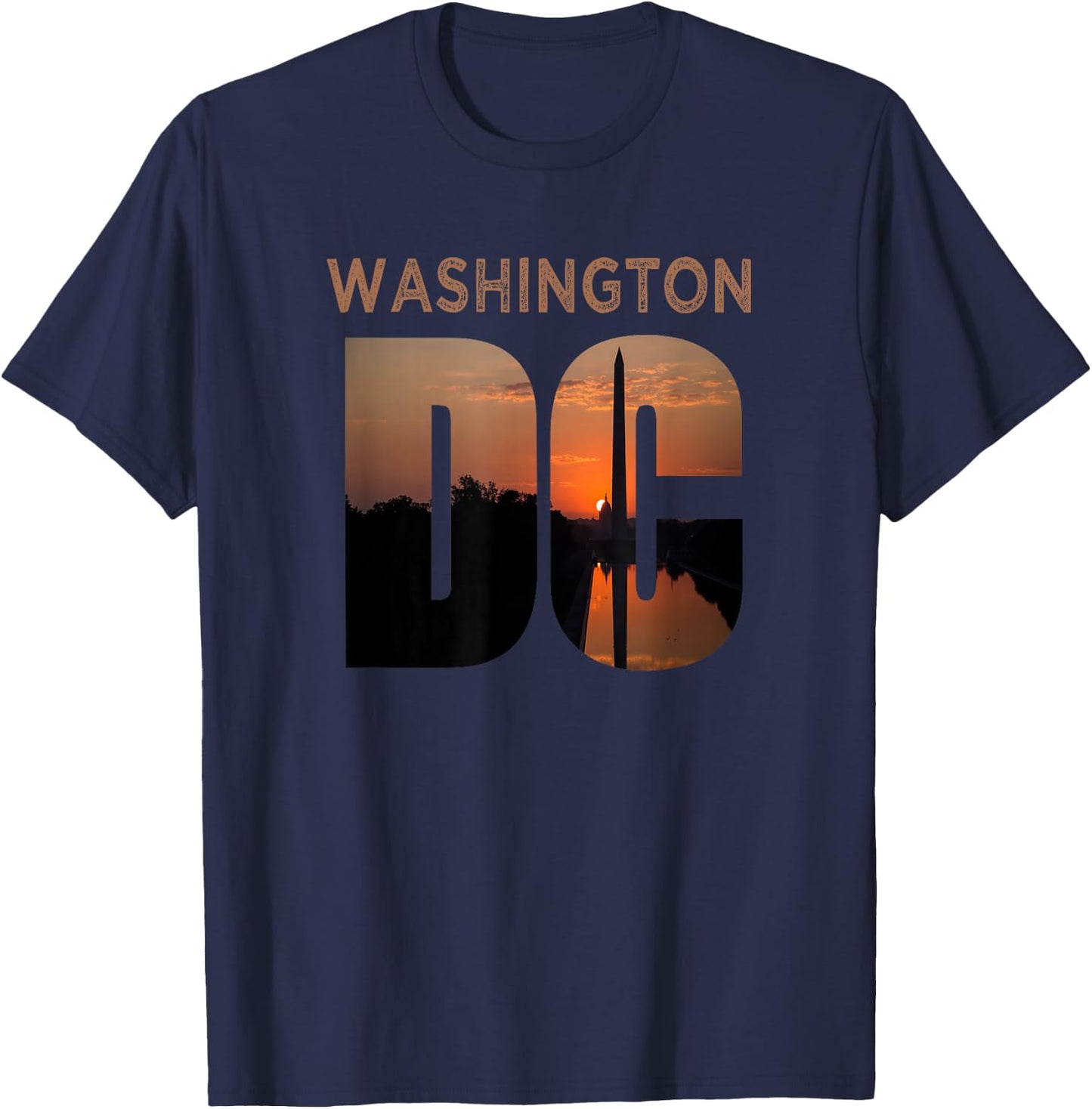 Washington DC Monument Skyline Art Vacation Souvenir Gift T-Shirt - T-Shirt | Navy