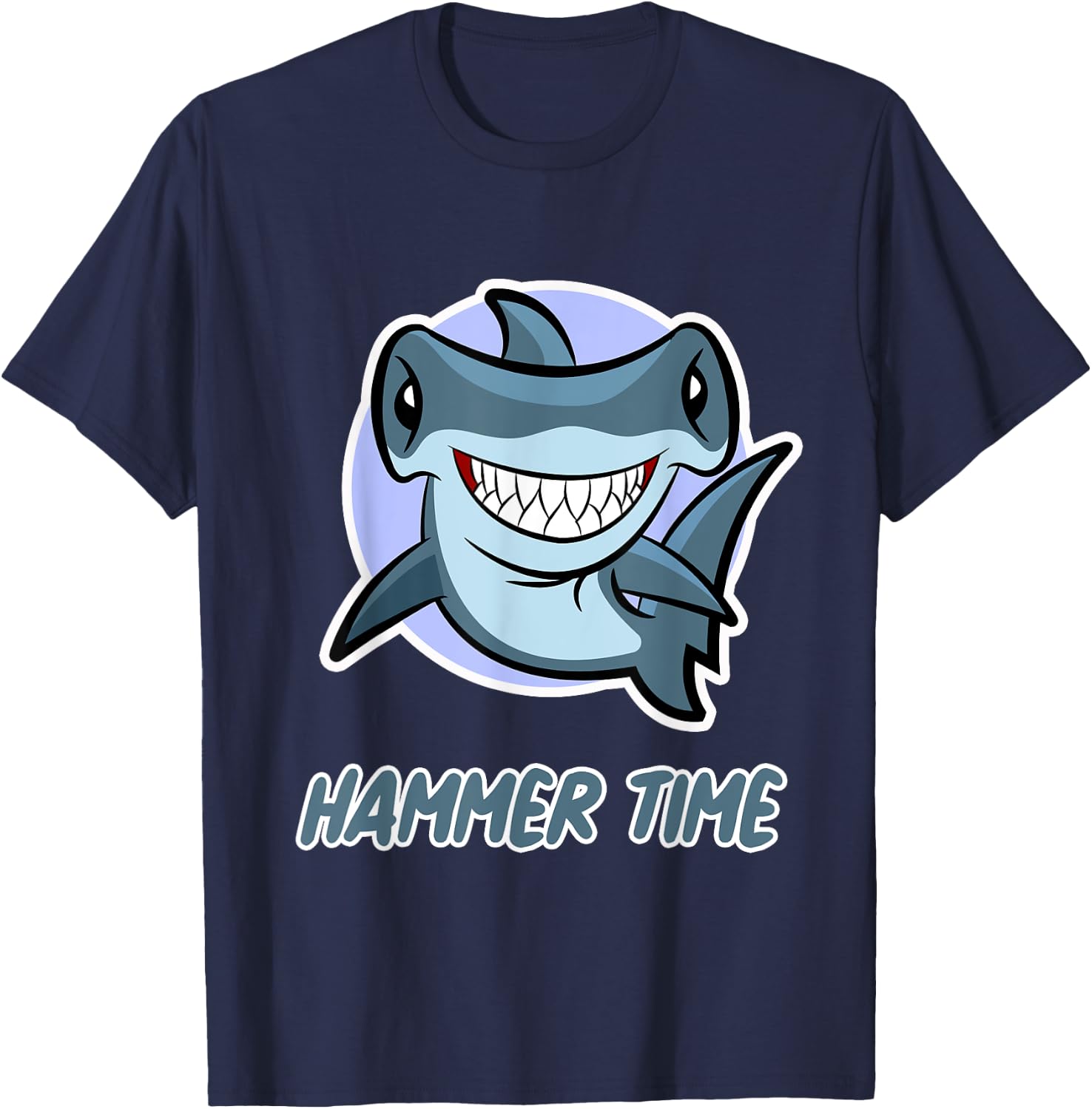 Shark Design - Hammer Time - Hammer Shark T-Shirt - T-Shirt | Navy
