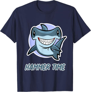 Shark Design - Hammer Time - Hammer Shark T-Shirt - T-Shirt | Navy