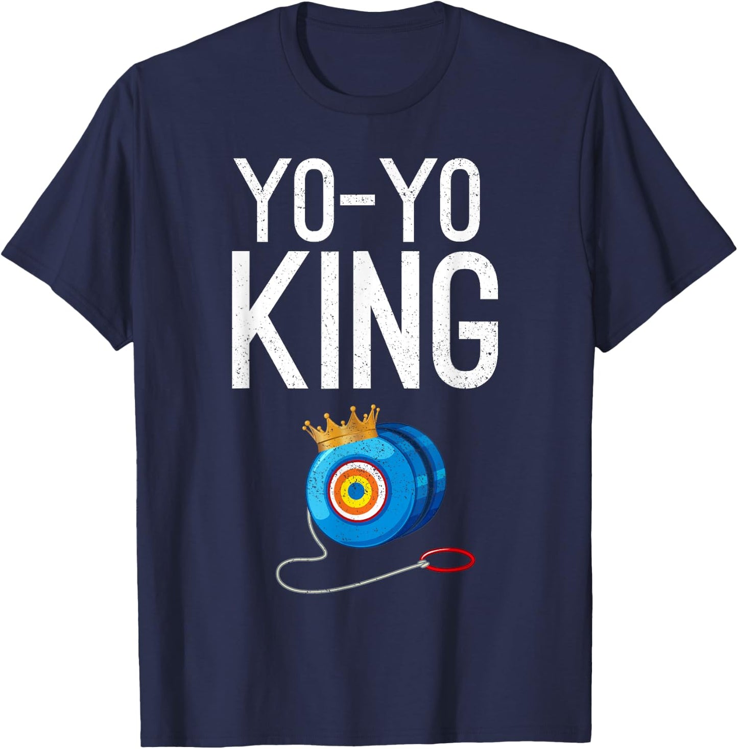 Yo-Yo King Crown Funny YoYo Enthusiast Gift T-Shirt - T-Shirt | Navy