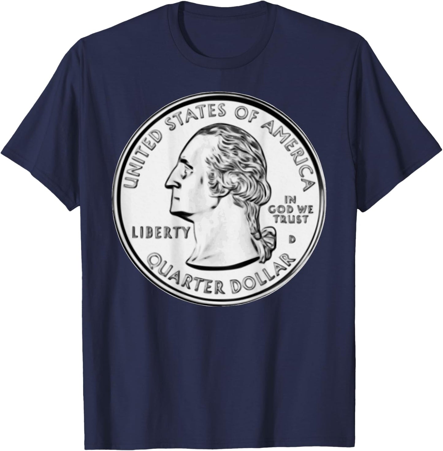 Quarter On Back Costume Quarterback Funny Football Halloween T-Shirt - T-Shirt | Navy