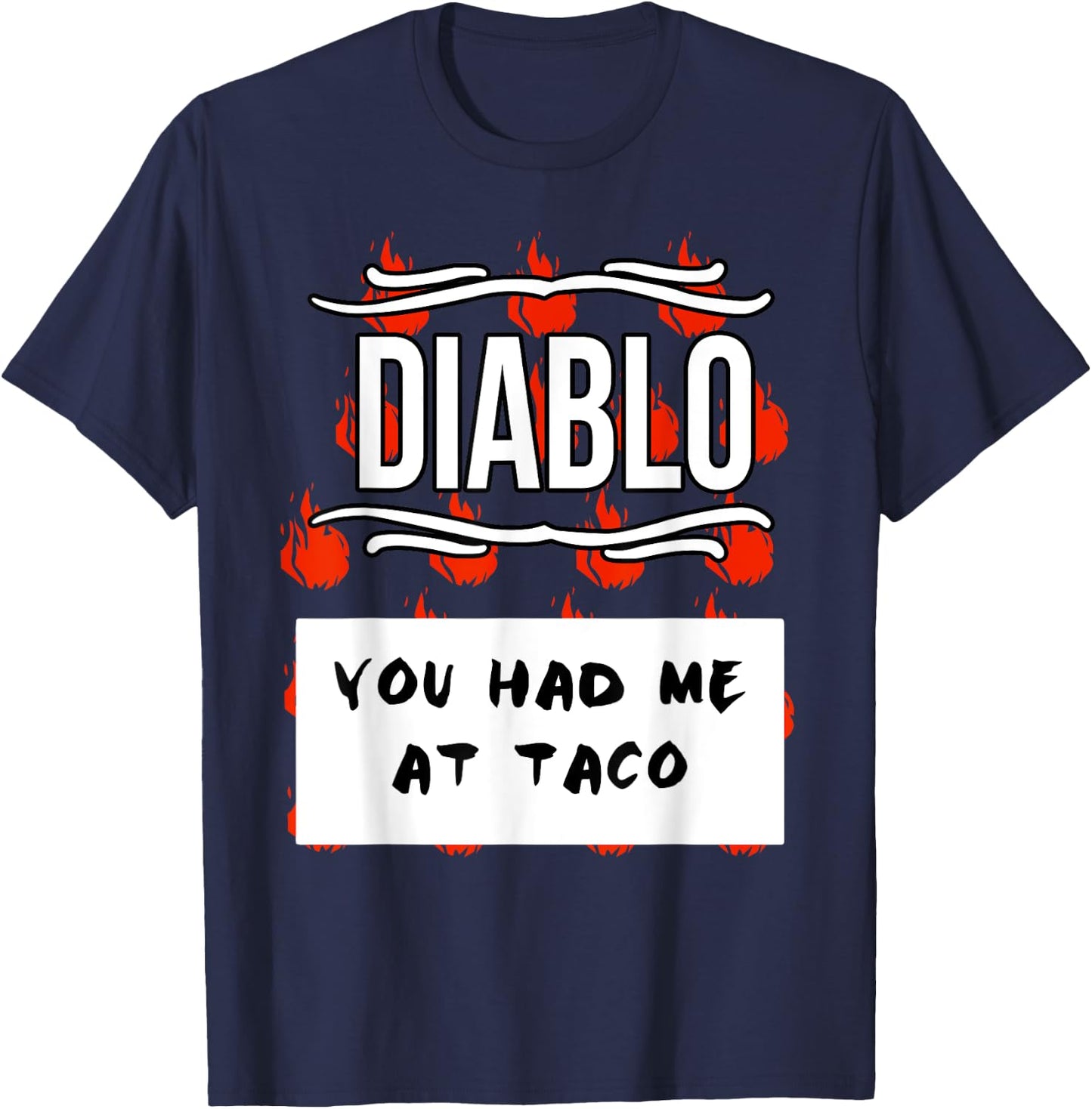 HOT SAUCES Group Halloween Costumes DIABLO SAUCE shirt T-Shirt - T-Shirt | Navy