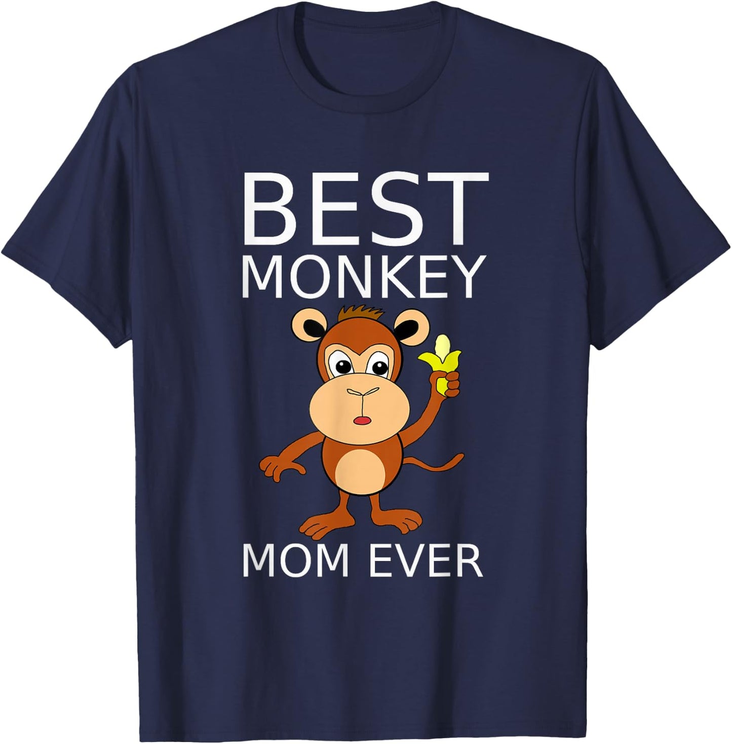 Best Monkey Mom T Shirt T-Shirt - T-Shirt | Navy