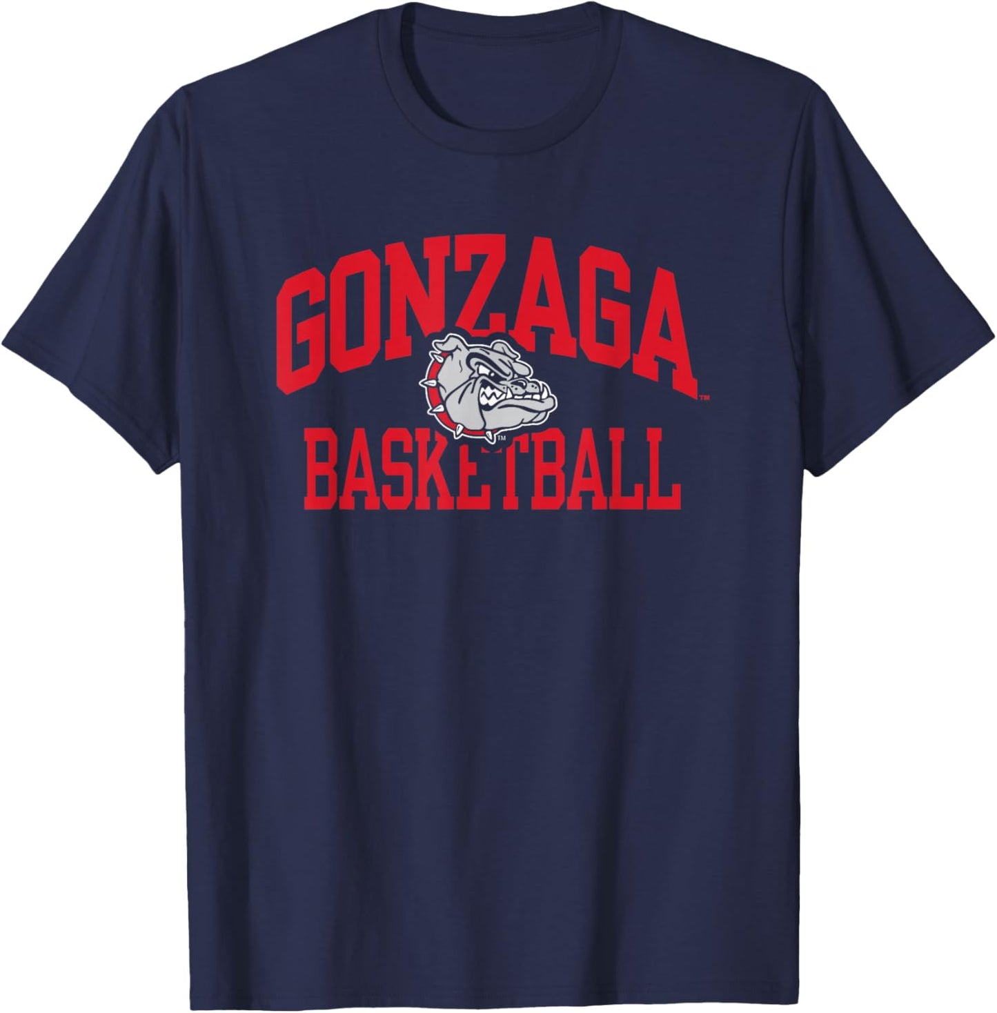 Gonzaga Bulldogs Basketball Arch Navy Officially Licensed T-Shirt - T-Shirt | Navy