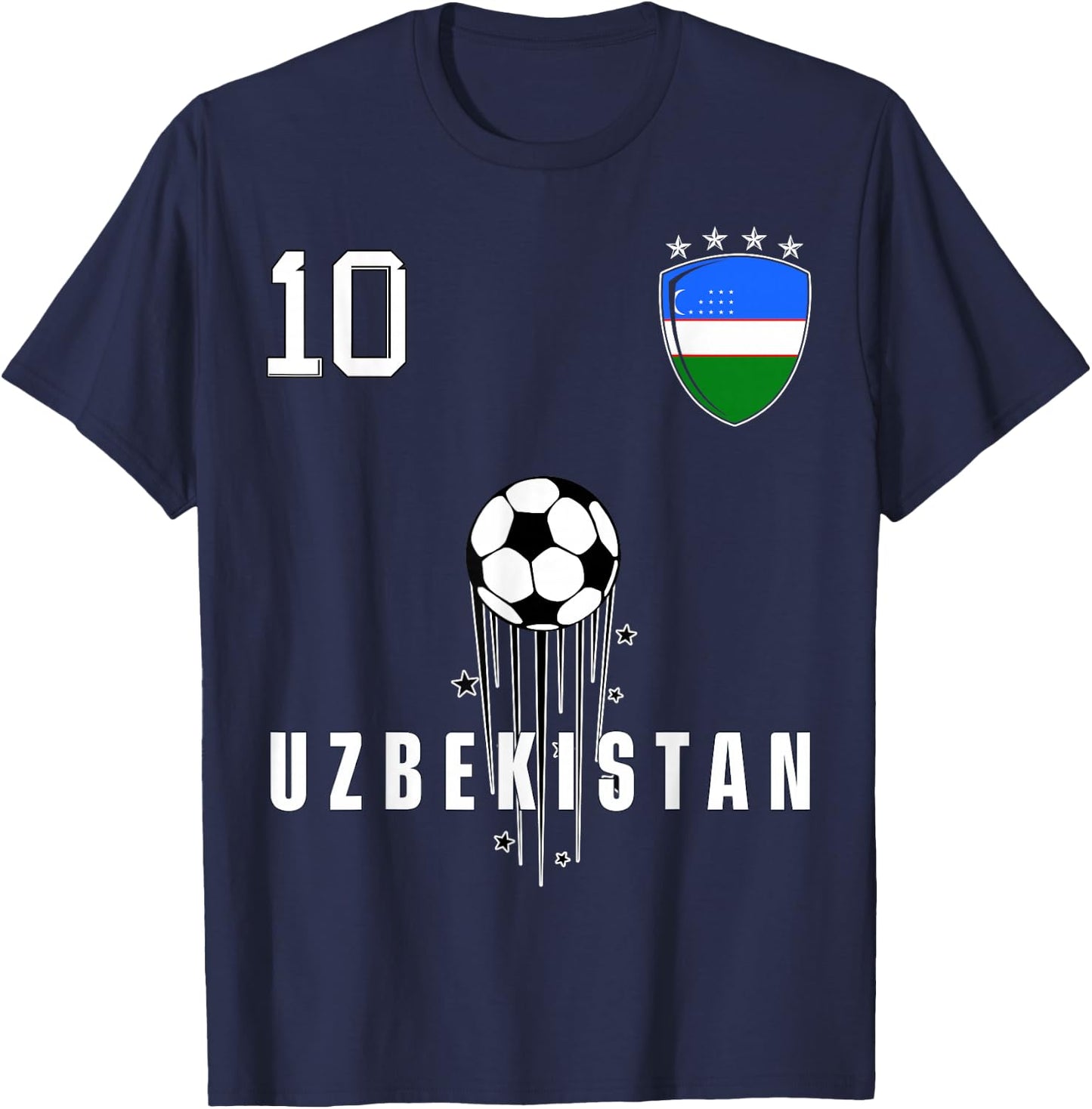 Uzbekistan Flag Uzbekistani Pride Lovers T-Shirt - T-Shirt | Navy
