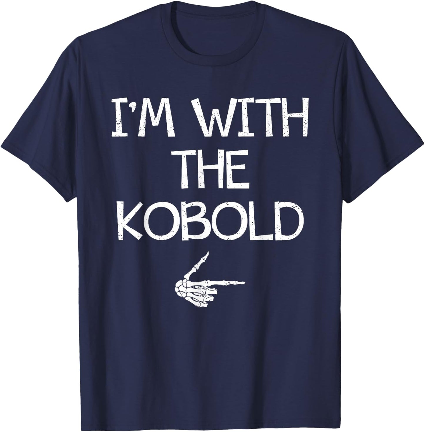 I'm With The Kobold Easy Halloween Costume Couples Matching T-Shirt - T-Shirt | Navy