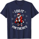 I Do It For The Hos African American Christmas Afro Santa T-Shirt - T-Shirt | Navy