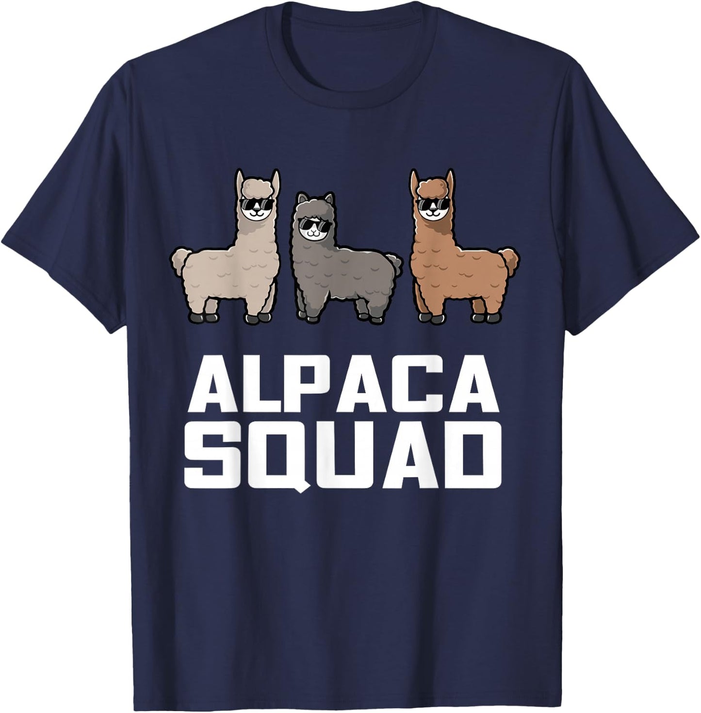 Funny Alpaca for Alpaca Squad Lovers T-Shirt - T-Shirt | Navy