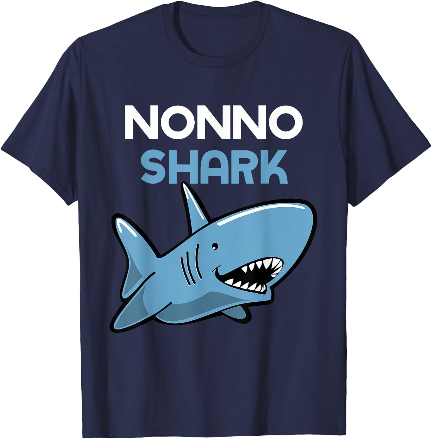 Nonno Shark Funny Family T-Shirt - T-Shirt | Navy