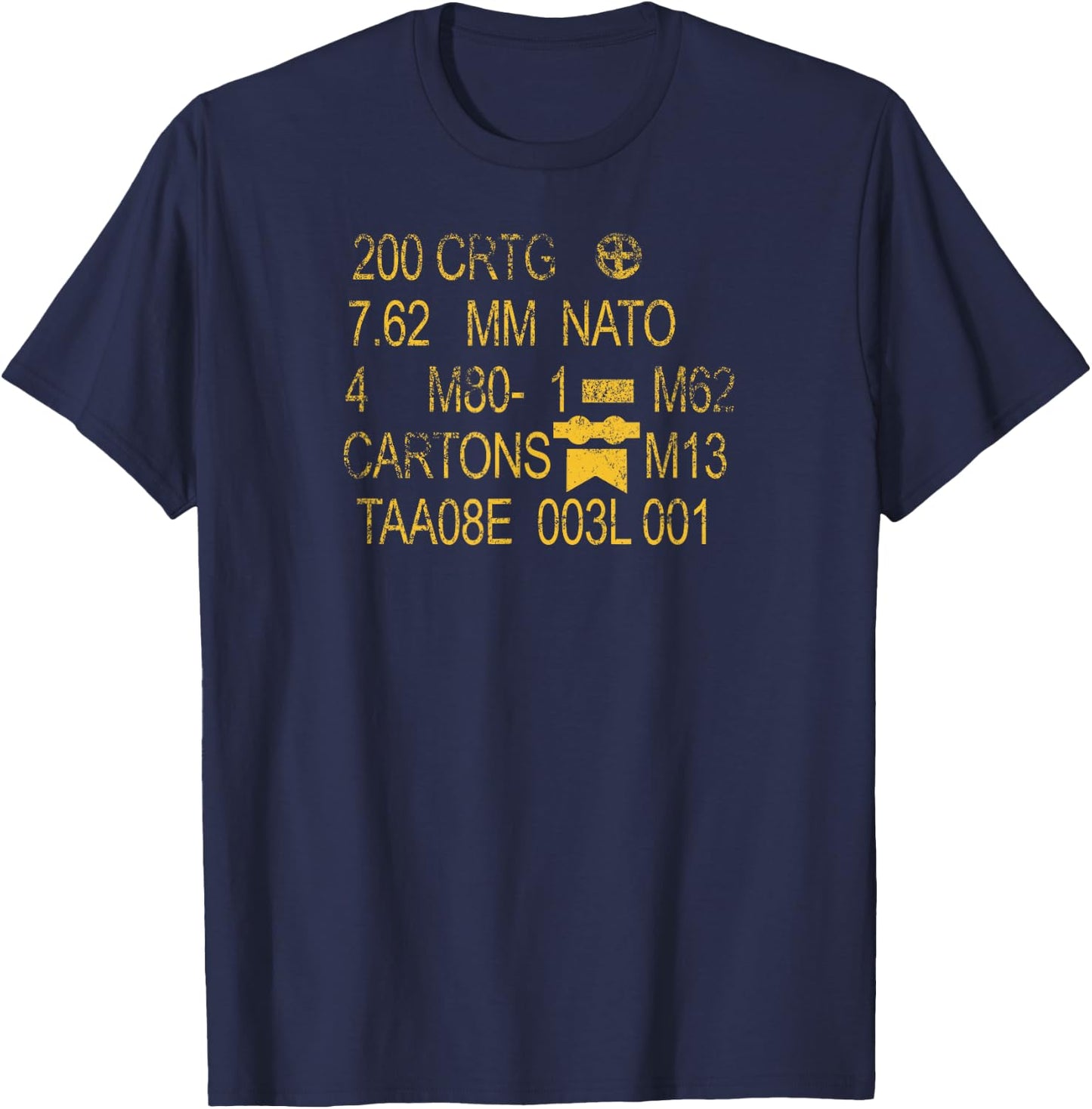 7.62MM US Military OD Green Can Ammo Graphic T-Shirt - T-Shirt | Navy