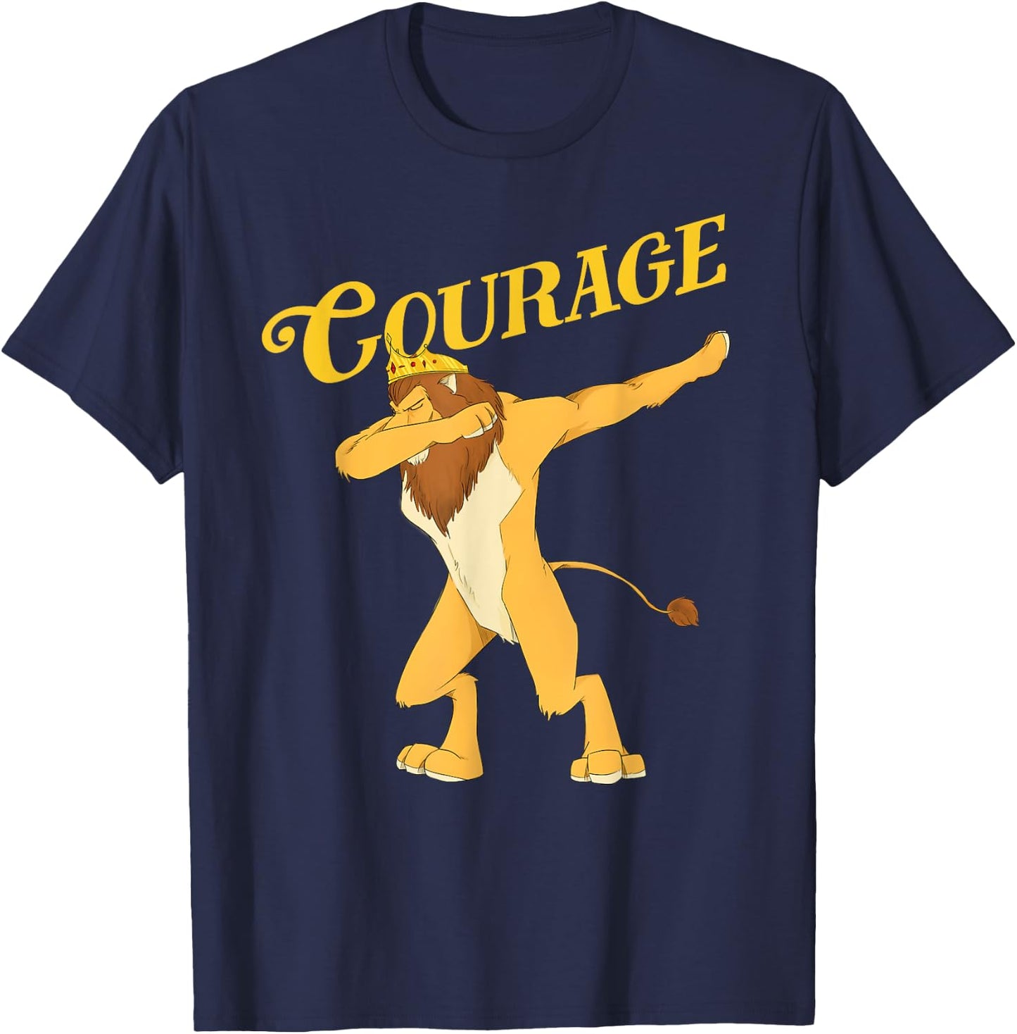 OZ Cowardly Dabbing Lion Courage Shirt Art-Wizard Of Oz T-Shirt - T-Shirt | Navy