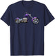 Purple Chopper Motorcycle T-Shirt - T-Shirt | Navy