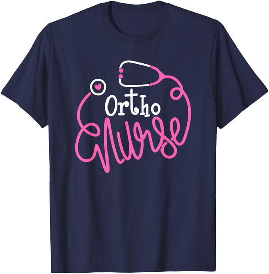 Ortho Nurse Shirt Orthopedic Nursing Department gift T-Shirt - T-Shirt | Navy