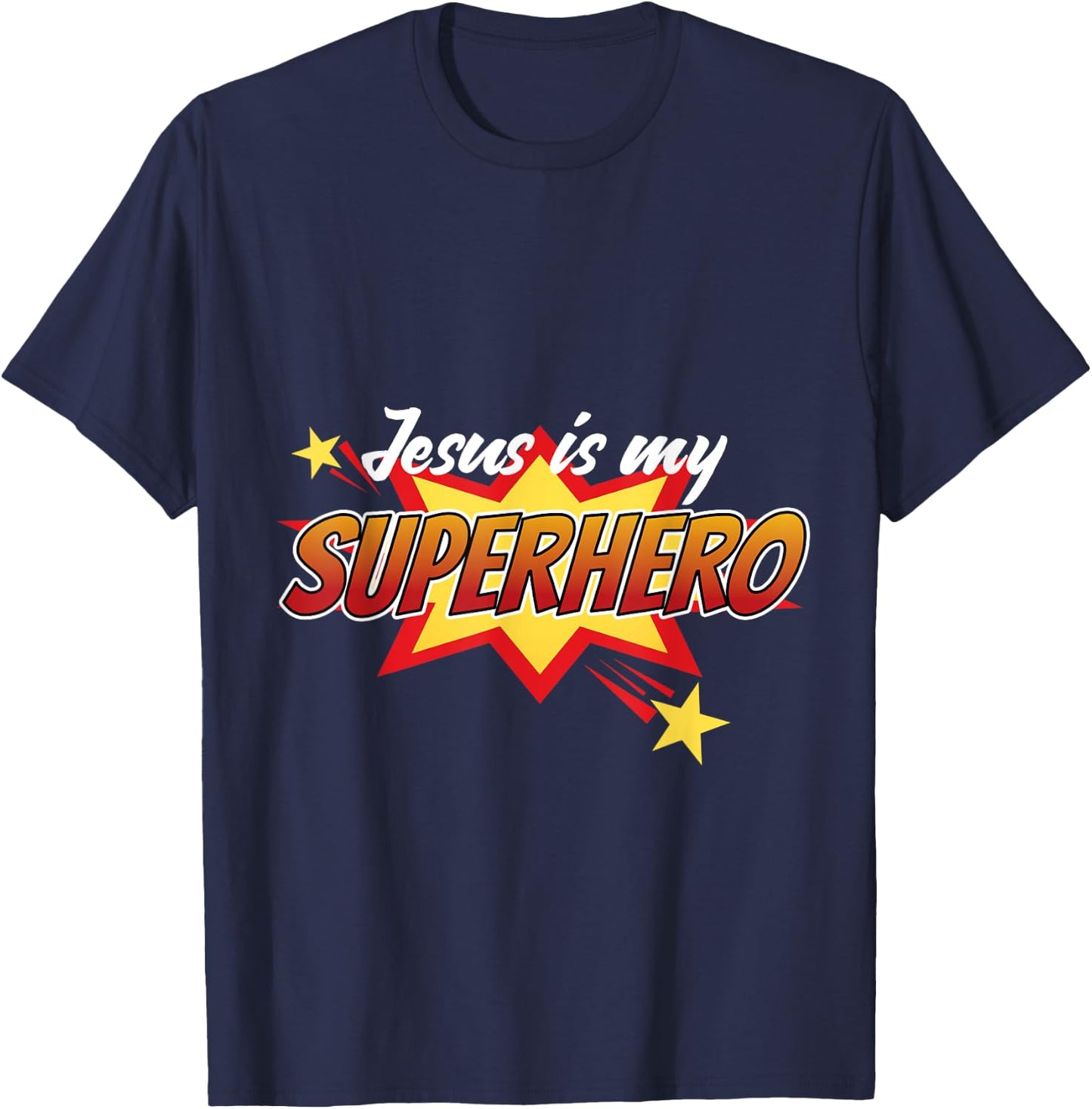 Jesus is my Superhero Christian VBS T-Shirt - T-Shirt | Navy
