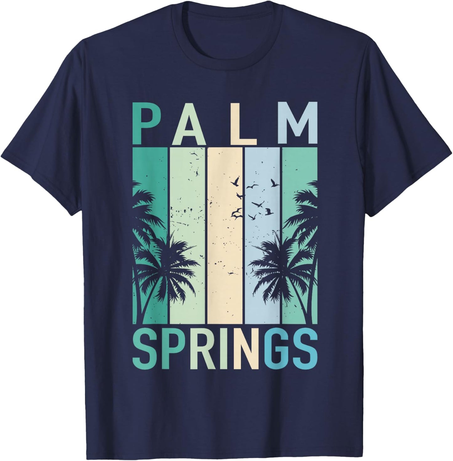 Vintage Palm Springs California Ca Vacation Souvenir Gifts T-Shirt - T-Shirt | Navy