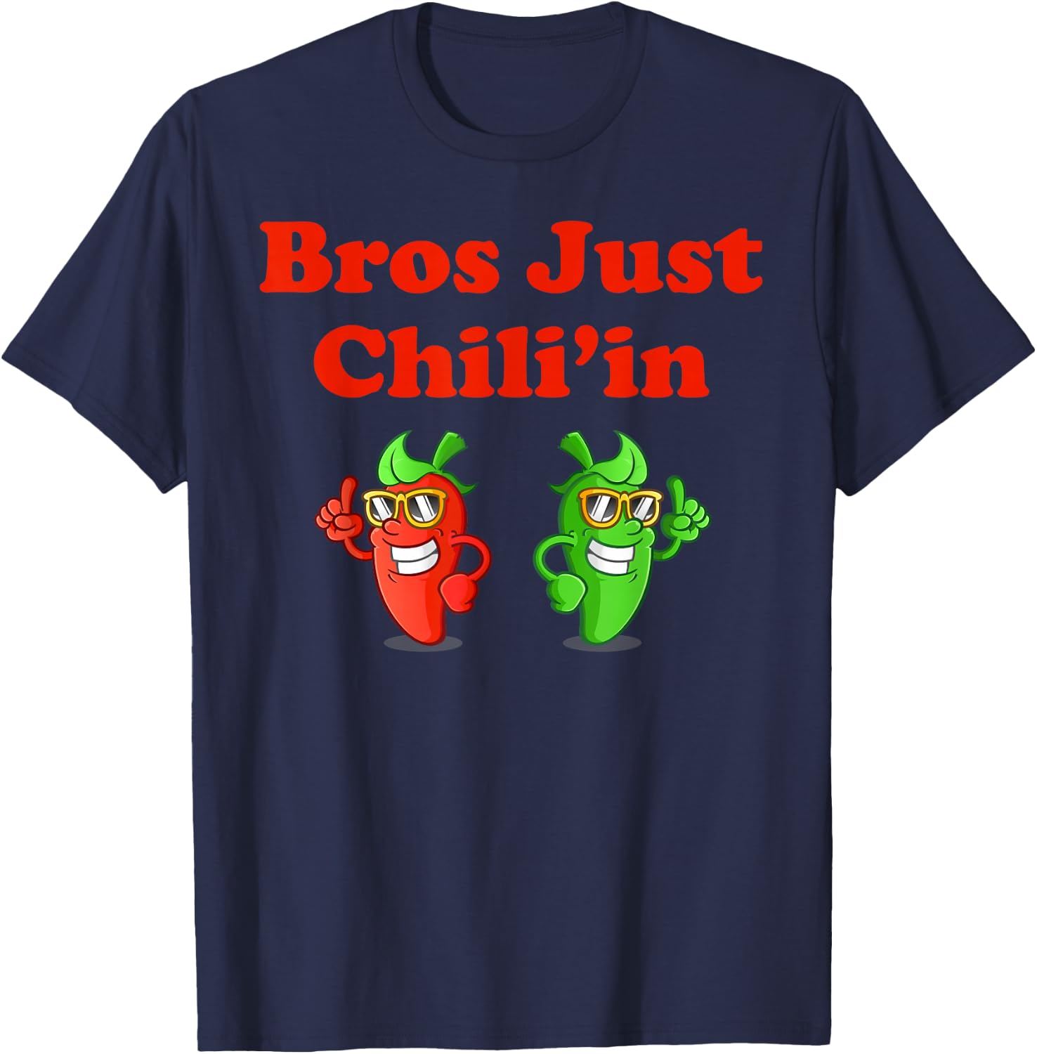 Bros Just Chili'in Spicy Cook-off T-Shirt - T-Shirt | Navy
