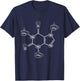 Caffeine Molecule Barista T-Shirt - T-Shirt | Navy