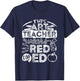 This Art Teacher Wears Red For Ed Men Women T-Shirt - T-Shirt | Navy