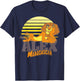 Madagascar Alex The Lion Striped Sunset Poster T-Shirt - T-Shirt | Navy